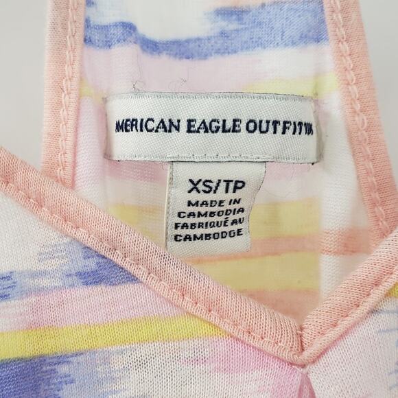 AMERICAN EAGLE Spaghetti Strap Racerback Tank Top Womens Size Extra Small XS - Picture 3 of 4